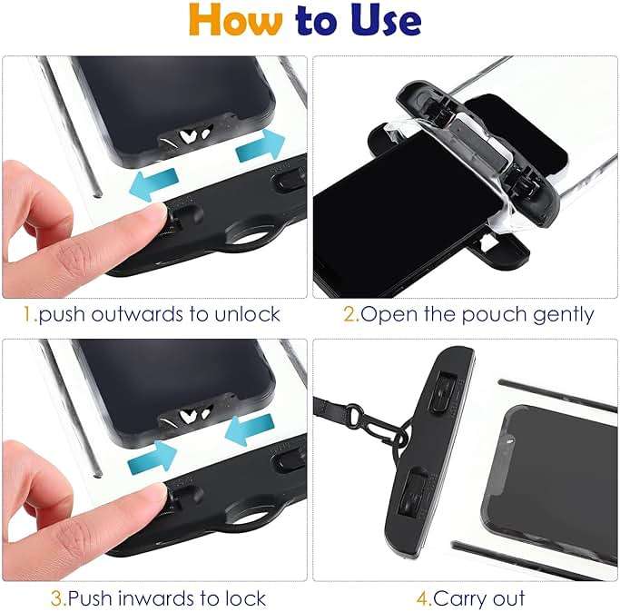 Flutesan 40 Pack Universal Clear Waterproof Phone Pouch Cell Phone Pouch Dry Bag Waterproof Cases Bag with Lanyard for Outdoor Sport Water Games Protect, up to 7 Inches(Multicolor) - Image 6