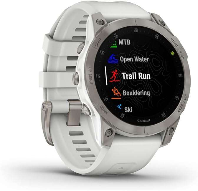 Garmin epix Gen 2, Premium Active smartwatch, Health and Wellness Features, Touchscreen AMOLED Display, Adventure Watch with Advanced Features, White Titanium - Image 2