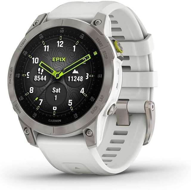 Garmin epix Gen 2, Premium Active smartwatch, Health and Wellness Features, Touchscreen AMOLED Display, Adventure Watch with Advanced Features, White Titanium - Image 3
