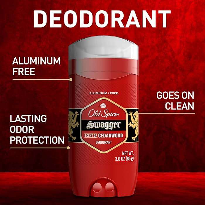 Old Spice Aluminum Free Deodorant for Men, 24/7 Odor Protection, 24/7 Freshness & Lasting Scent, Swagger with Cedarwood Scent, 3.8 oz (Pack of 3) - Image 2