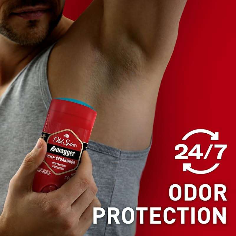 Old Spice Aluminum Free Deodorant for Men, 24/7 Odor Protection, 24/7 Freshness & Lasting Scent, Swagger with Cedarwood Scent, 3.8 oz (Pack of 3) - Image 4