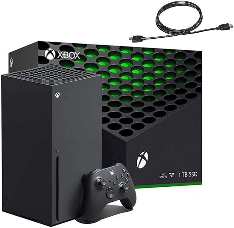 Xbox Series X 1TB Gaming Console Console + 1 Wireless Controller - Backward Compatible with Thousands of Games, Fine-Tuned Performance, True 4K Gaming, Up to 120 FPS - HDMI_Cable - Image 1
