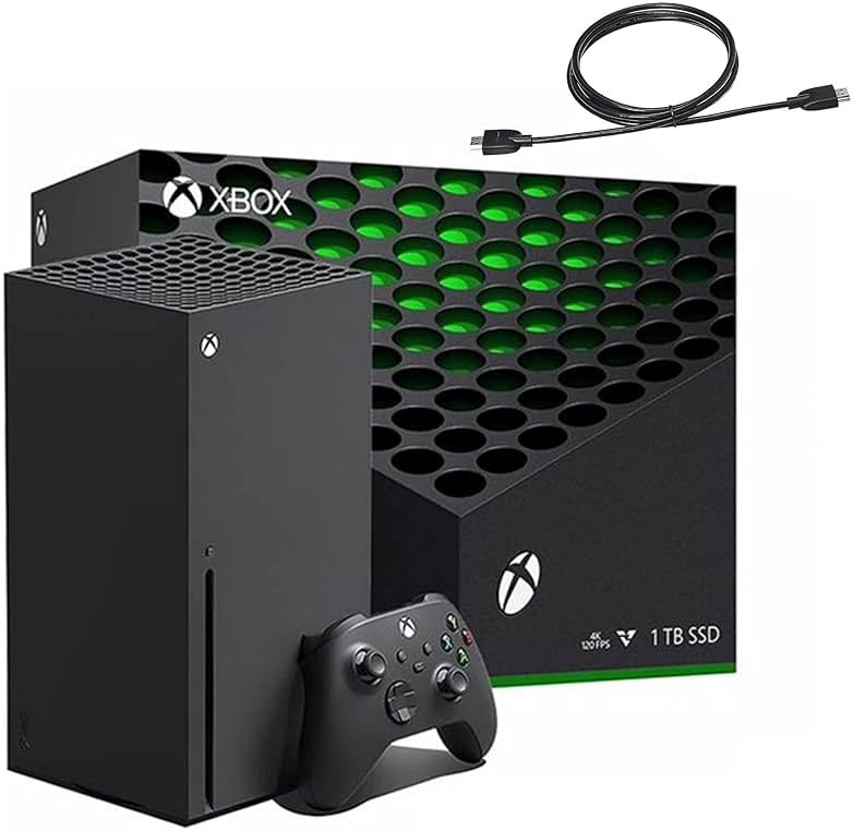 Xbox Series X 1TB Gaming Console Console + 1 Wireless Controller - Backward Compatible with Thousands of Games, Fine-Tuned Performance, True 4K Gaming, Up to 120 FPS - HDMI_Cable - Product Image