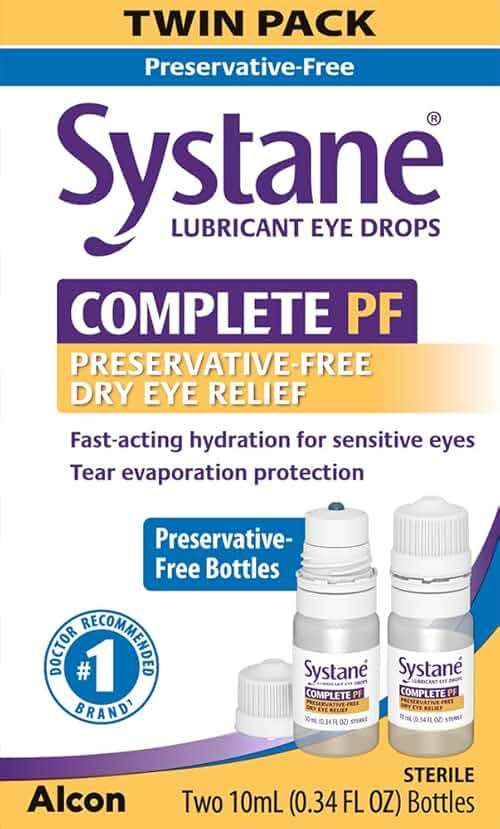 Systane, Complete Preservative Free Dry Eye Drops, Contains Propylene Glycol 0.6%, Multi-Dose Lubricating Eye Drops for Irritation and Dryness, Hydrating and Soothing, 0.3 Fl Oz, 2 Count - Image 2