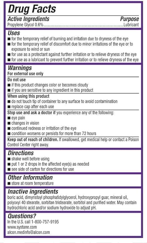 Systane, Complete Preservative Free Dry Eye Drops, Contains Propylene Glycol 0.6%, Multi-Dose Lubricating Eye Drops for Irritation and Dryness, Hydrating and Soothing, 0.3 Fl Oz, 2 Count - Image 3