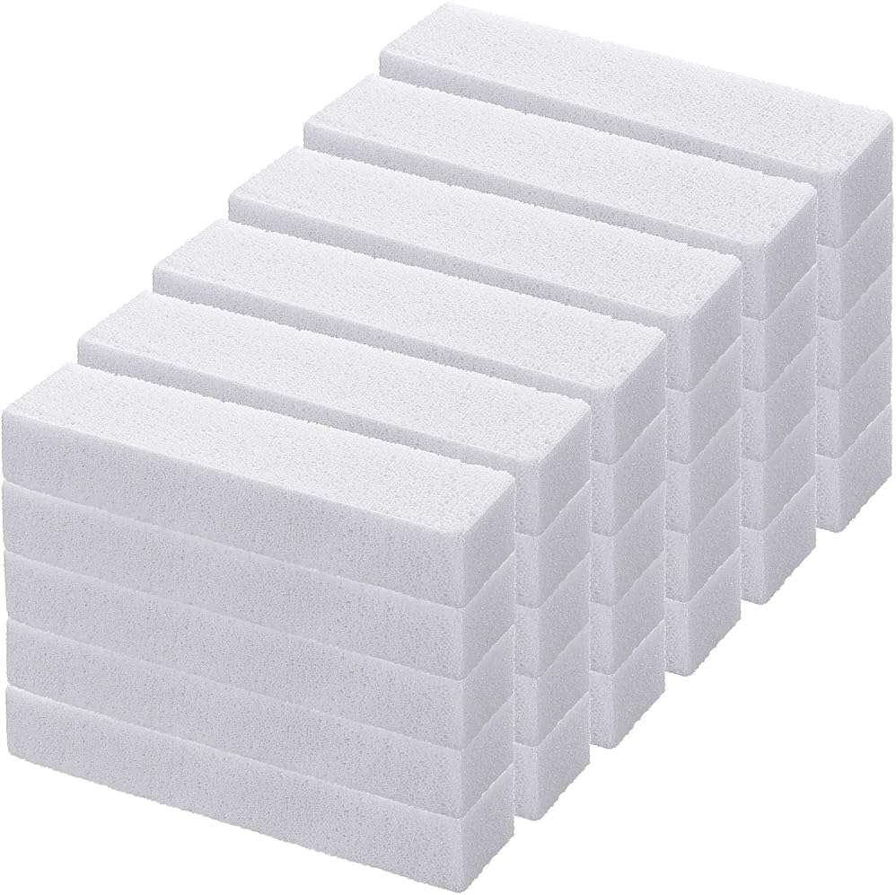 Norme 30 Pack Pumice Stones for Toilet Bowl Cleaning Scouring Pad Pumice Stick Cleaner for Cleaning Toilets Bathtubs Grills Kitchen Oven Stove Swimming Pools Sinks 5.9 x 1.4 x 0.9''(White) - Image 1