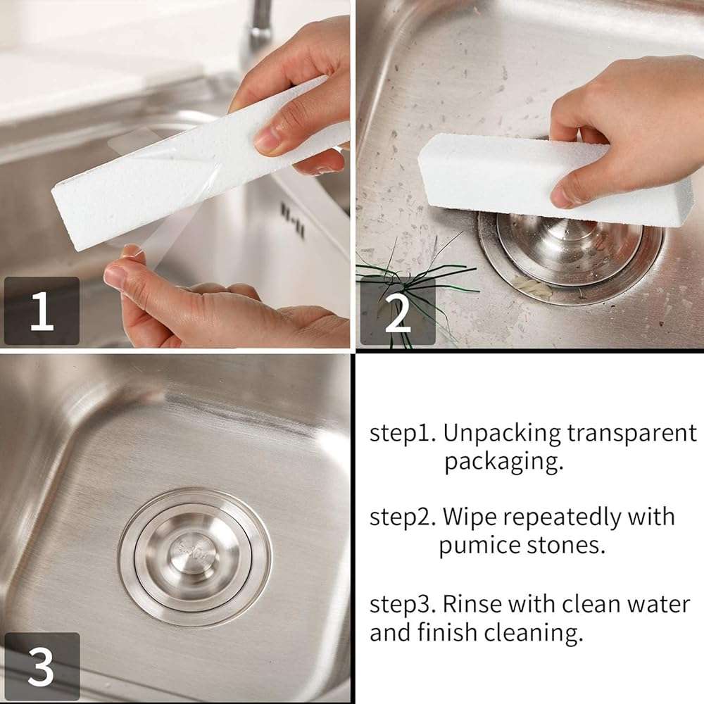Norme 30 Pack Pumice Stones for Toilet Bowl Cleaning Scouring Pad Pumice Stick Cleaner for Cleaning Toilets Bathtubs Grills Kitchen Oven Stove Swimming Pools Sinks 5.9 x 1.4 x 0.9''(White) - Image 3