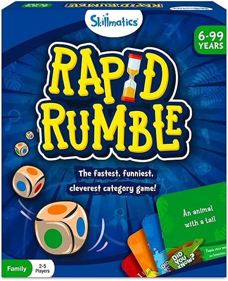 Skillmatics Rapid Rumble - Fast-Paced Board Game for Kids, Teens & Adults, Fun for Family Game Night & Educational Toy, Quick-Thinking Card Game, Gift for Ages 6, 7, 8, 9 & Up - Product Image
