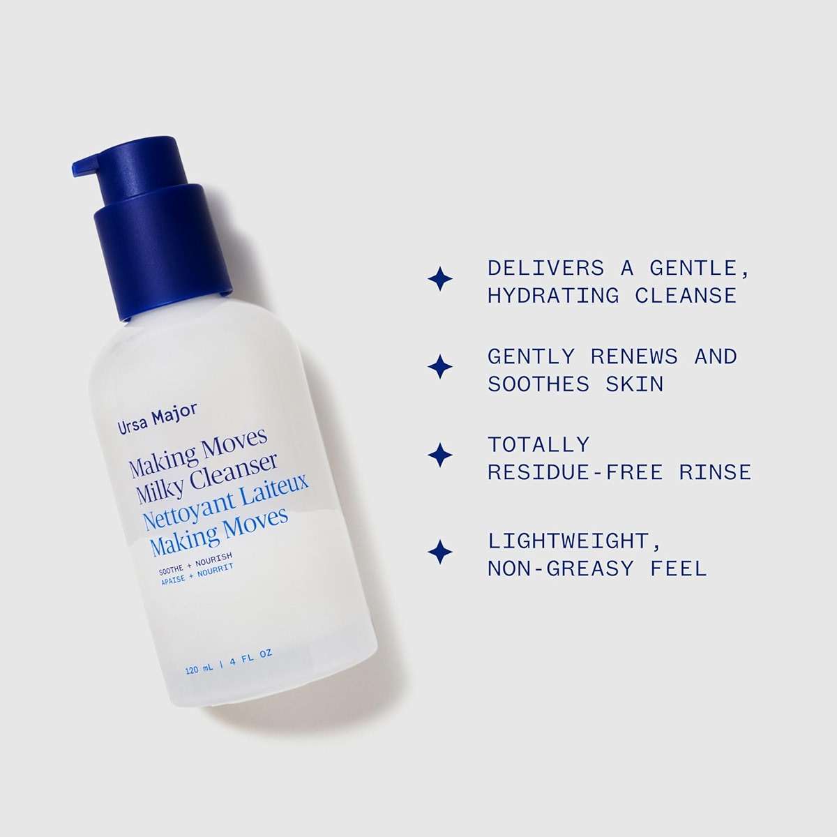 Ursa Major Making Moves Milky Cleanser | Natural, Vegan & Cruelty Free | Daily Non-Foaming cleanser for Normal to Dry & Sensitive Skin | For Men & Women | 4.0 ounces - Image 3