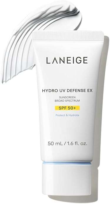 LANEIGE Hydro UV Defense Sunscreen SPF 50+ Hypoallergenic & Dermatologist-Tested Korean Broad Spectrum Sun Protection with No White Cast - Image 1