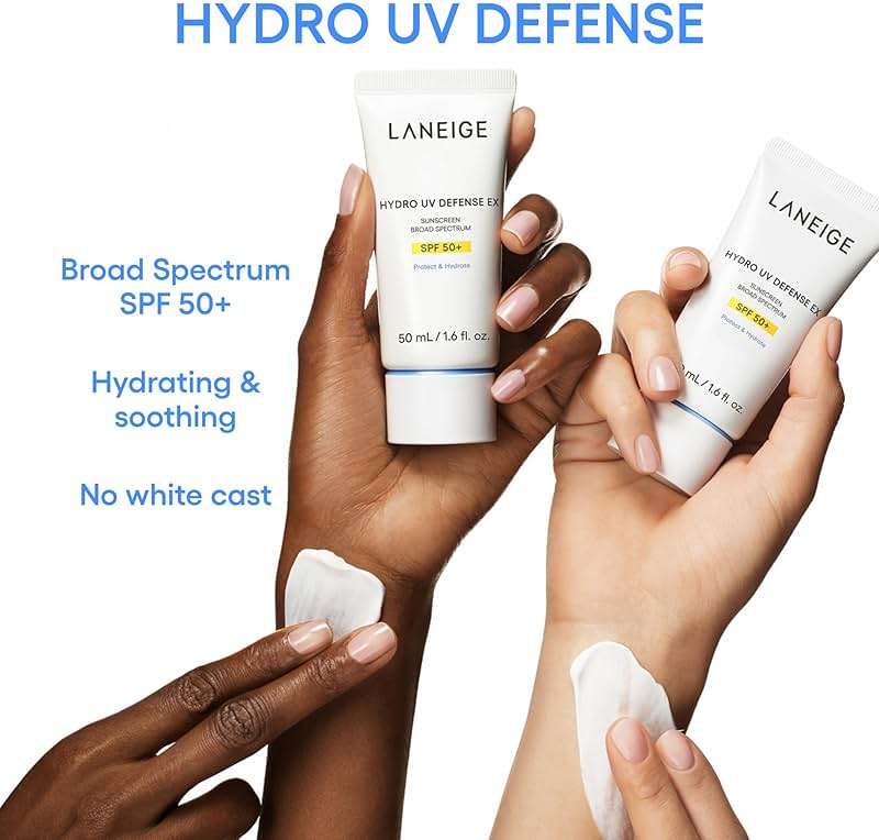 LANEIGE Hydro UV Defense Sunscreen SPF 50+ Hypoallergenic & Dermatologist-Tested Korean Broad Spectrum Sun Protection with No White Cast - Image 12