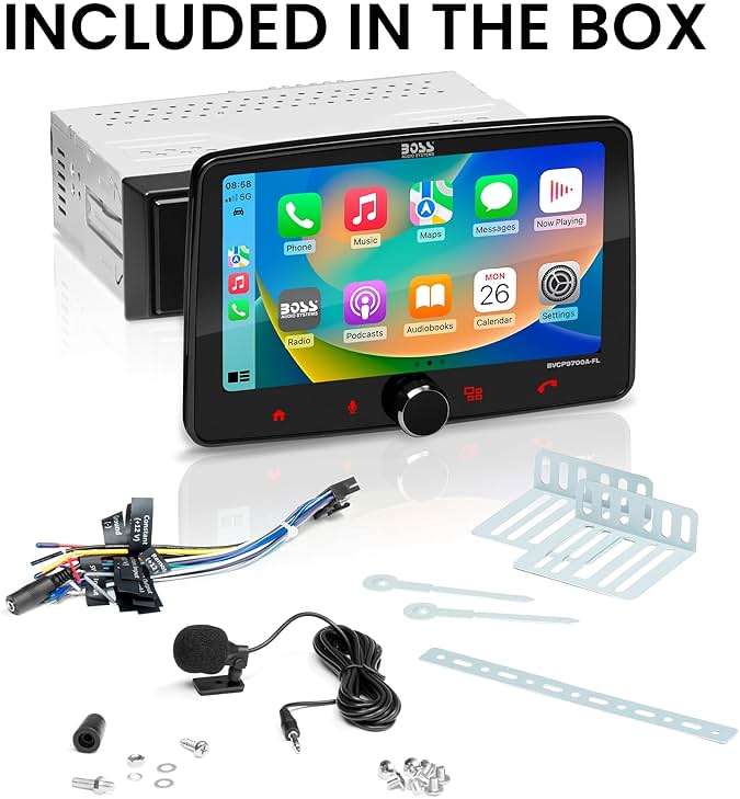 BOSS Audio Systems BVCP9700A-FL Single DIN Car Stereo Wireless Apple CarPlay, Android Auto, 7 Inch Touchscreen, Bluetooth, AM/FM Radio Receiver - Image 6