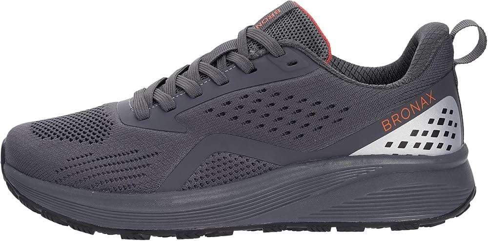 BRONAX Men's Wide Cushioned Supportive Road Running Shoes | Wide Toe Box | Rubber Outsole - Image 3