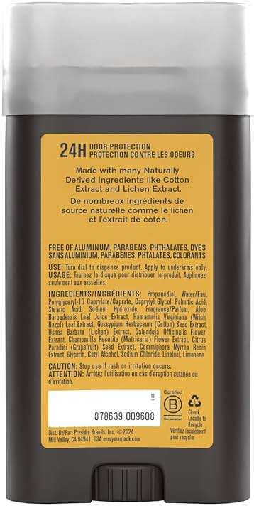 Every Man Jack Amber + Sandalwood Men’s Deodorant - Stay Fresh with Aluminum Free Deodorant For all Skin Types - Odor Crushing, Long Lasting, with Naturally Derived Ingredients - 3 oz - 2 Pack - Image 9