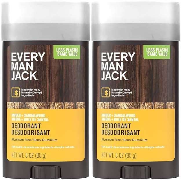 Every Man Jack Amber + Sandalwood Men’s Deodorant - Stay Fresh with Aluminum Free Deodorant For all Skin Types - Odor Crushing, Long Lasting, with Naturally Derived Ingredients - 3 oz - 2 Pack - Image 10