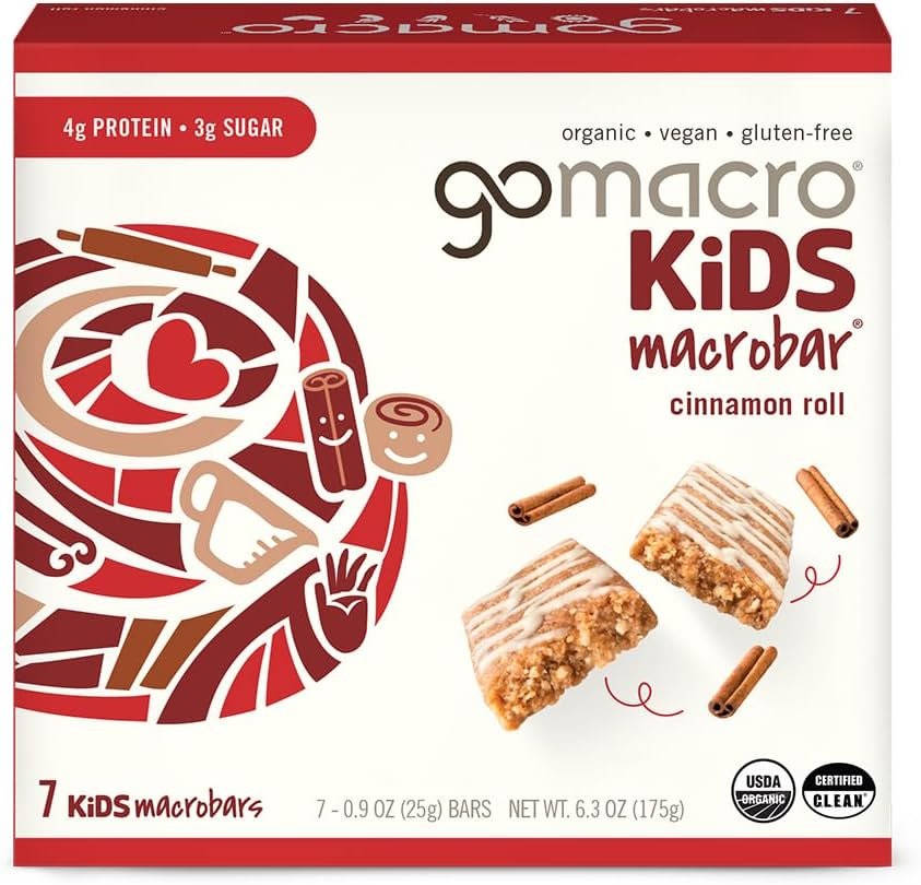 Gomacro, Bar Kids Cinnamon Roll Organic, 6.3 Ounce, 7 Count - Product Image