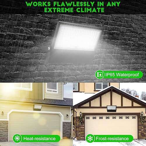 Juyace Led Stadium Flood Light Outdoor 36000Lm 1500W Equivalent Super Bright Commercial Area Lighting 100-277V 5000K Daylight IP65 Waterproof Arena Lights for Sport Fields and Courts - Image 3