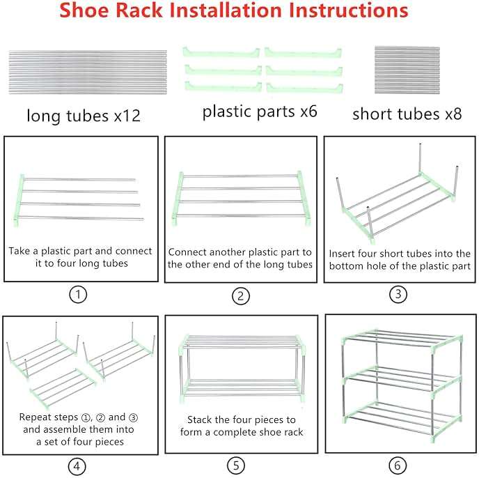 Jucaifu Stackable Small Shoe Rack, Entryway, Hallway and Closet Space Saving Storage and Organization (3-Tier, Green) - Image 6