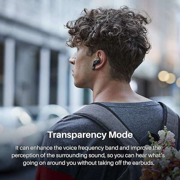 TOZO Hybrid Active Noise Cancelling Wireless Earbuds, in-Ear Detection Headphones, IPX6 Waterproof Bluetooth 5.2 Stereo Earphones, Immersive Sound Premium Deep Bass Headset, Black (Renewed) - Image 5