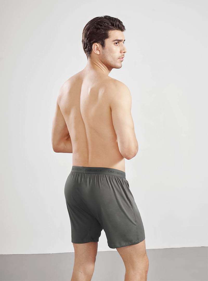 DAVID ARCHY Men's Bamboo Rayon Boxers Breathable Cooling Mens Boxer Shorts with Button Fly Relaxed Fit Underwear 3/4/5 Pack - Image 7