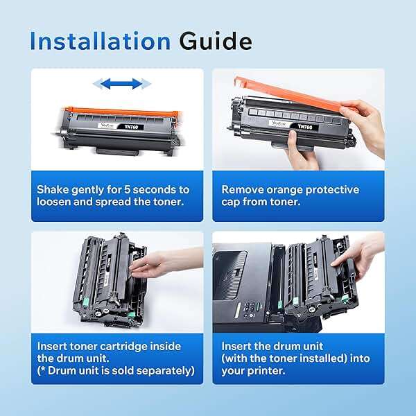 TN760 Toner for Brother Printer Compatible for Brother TN760 TN730 Toner TN-730/TN-760 use with HL-L2350DW HL-L2395DW HL-L2390DW HL-L2370DW MFC-L2690DW L2750DW L2710DW L2550DW Printer (2 Black) - Image 2