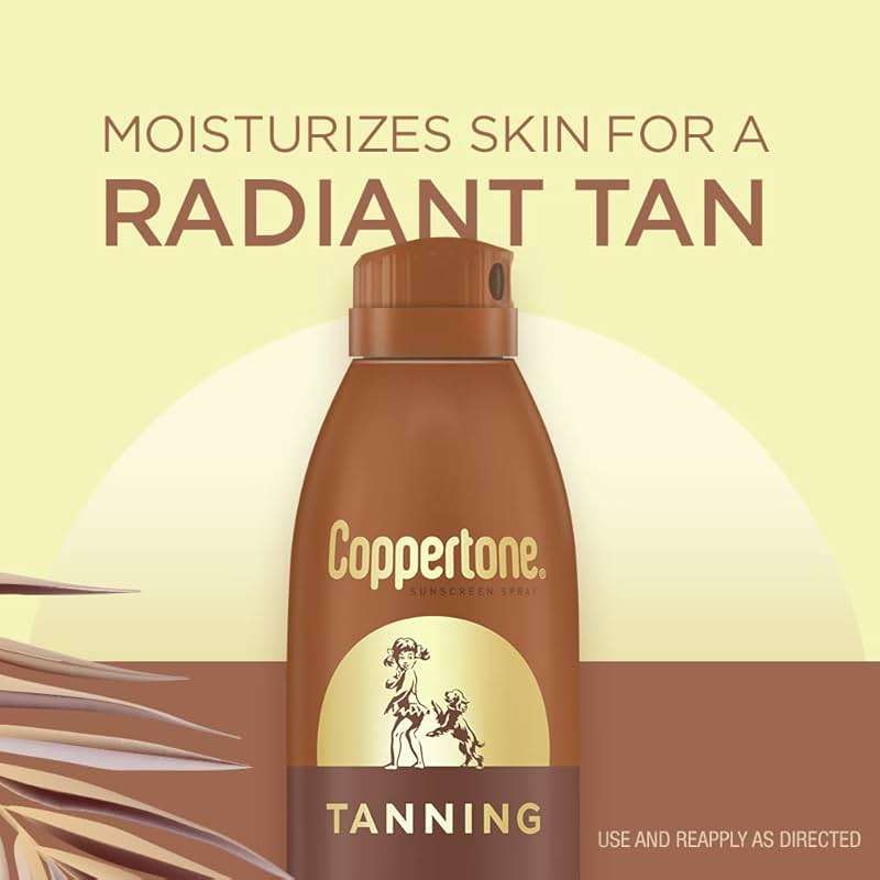 Coppertone Tanning Sunscreen Spray with Broad Spectrum SPF 15, Water Resistant Spray Sunscreen, Lightweight and Non-Greasy, 5.5 Oz, Pack of 3 - Image 2