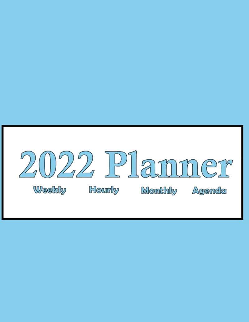 2022 Planner Agenda USA Sky Blue: 2022 Planner and Agenda with weekly and monthly Calendar - USA Hourly schedule Planner - Large Soft Cover 8.5 x 11 - ... Appointment Planner for men and women - Image 1