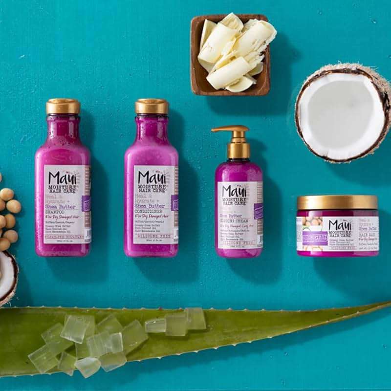 Maui Moisture Heal & Hydrate + Shea Butter Shampoo & Conditioner Bundle, Hair Care Set with Shea Butter & Aloe Vera for Dry, Damaged Waves & Curls, Silicone-Free, Two Pack, 2 x 13 fl. oz - Image 12