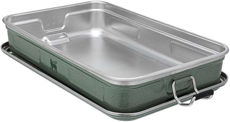 STANLEY Classic Legendary Useful Box 1.25 qt | Metal Snack and Lunch Box | Durable Stainless Steel Travel Food Storage Container | Hiking, Camping, School, or Work | BPA-Free | Hammertone Green - Image 4