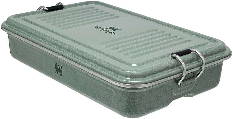 STANLEY Classic Legendary Useful Box 1.25 qt | Metal Snack and Lunch Box | Durable Stainless Steel Travel Food Storage Container | Hiking, Camping, School, or Work | BPA-Free | Hammertone Green - Image 5