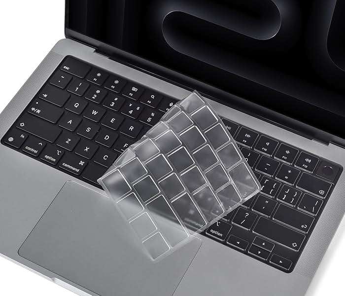 Premium Keyboard Cover Ultra Thin Protector Skin for 2026 MacBook Neo 13" A18 Pro with Touch ID, 2026-2022 MacBook Air 15" 13.6" M5 M4 M3 M2 Chip, 2026-2021 MacBook Pro 14 16 inch M5-M1 Pro/Max, Clear - Image 1