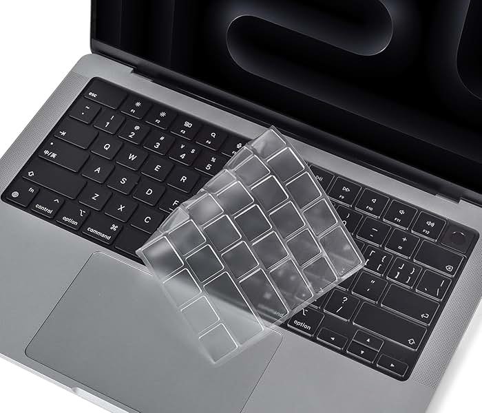Premium Keyboard Cover Ultra Thin Protector Skin for 2026 MacBook Neo 13" A18 Pro with Touch ID, 2026-2022 MacBook Air 15" 13.6" M5 M4 M3 M2 Chip, 2026-2021 MacBook Pro 14 16 inch M5-M1 Pro/Max, Clear - Product Image