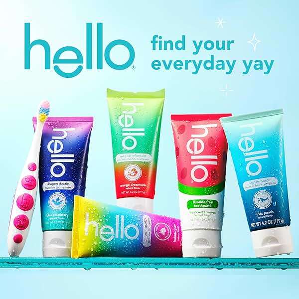 hello Dragon Dazzle Blue Raspberry Kids Toothpaste, Fluoride Toothpaste, Ages 2+, No Artificial Sweeteners, No SLS, Gluten Free, Vegan, Pack of 3, 4.2 OZ Tubes - Image 8