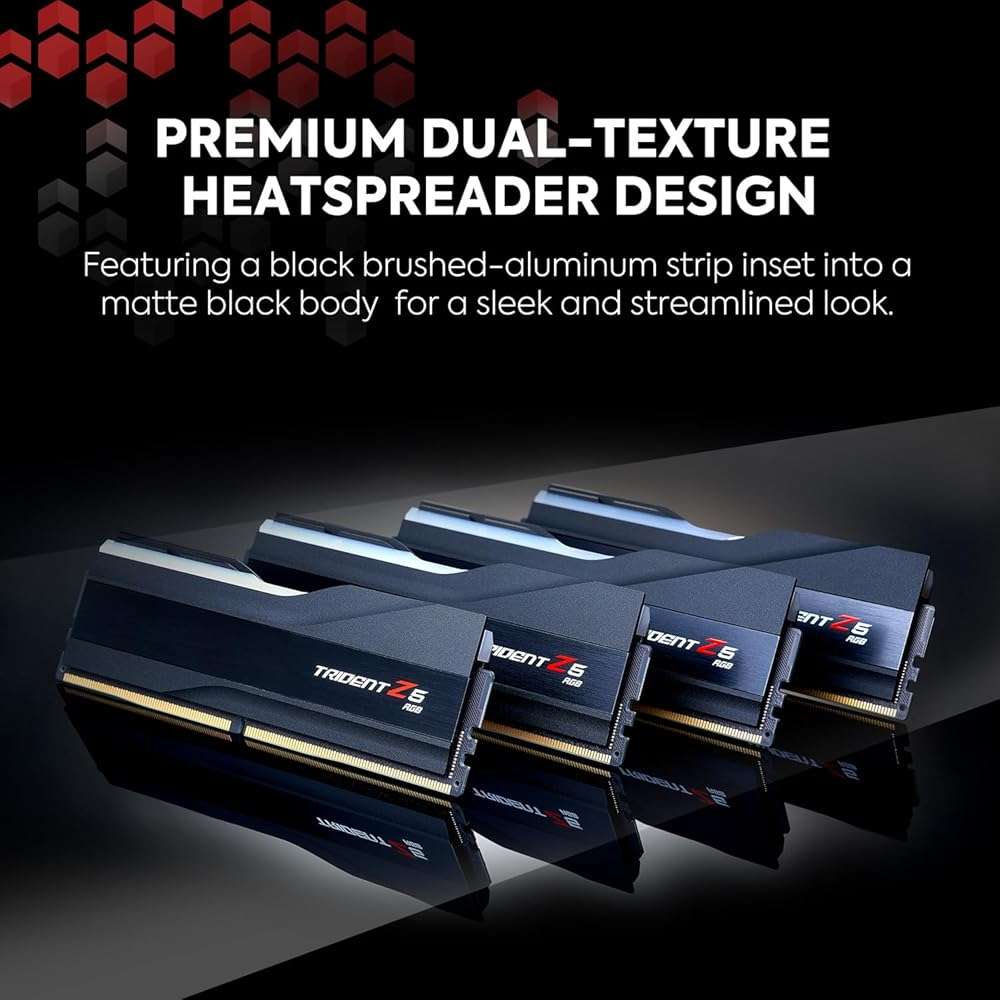 G.SKILL Trident Z5 RGB Series DDR5 RAM (Intel XMP 3.0 & AMD Expo) 32GB (2x16GB) 6000MT/s CL36-36-36-96 1.35V Desktop Computer Memory U-DIMM - Matte Black (F5-6000J3636F16GA2-TZ5RK) - Image 4
