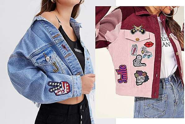 Meneng Embroidered Patches Iron-on Appliques: 30pcs Assorted Cool Punk Embroidery Sew-on Patch for Jackets Clothing - Image 6
