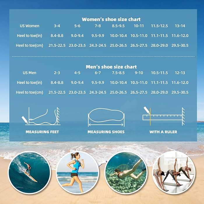Water Shoes for Women Men Quick-Dry Aqua Socks Swim Beach Outfits Barefoot Yoga Exercise Wear Sport Accessories Pool Camping Must Haves River Hiking Adult Youth Size - Image 2