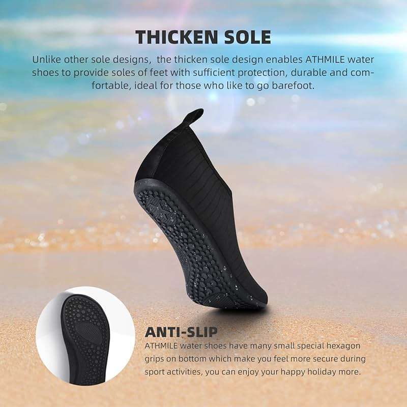 Water Shoes for Women Men Quick-Dry Aqua Socks Swim Beach Outfits Barefoot Yoga Exercise Wear Sport Accessories Pool Camping Must Haves River Hiking Adult Youth Size - Image 4