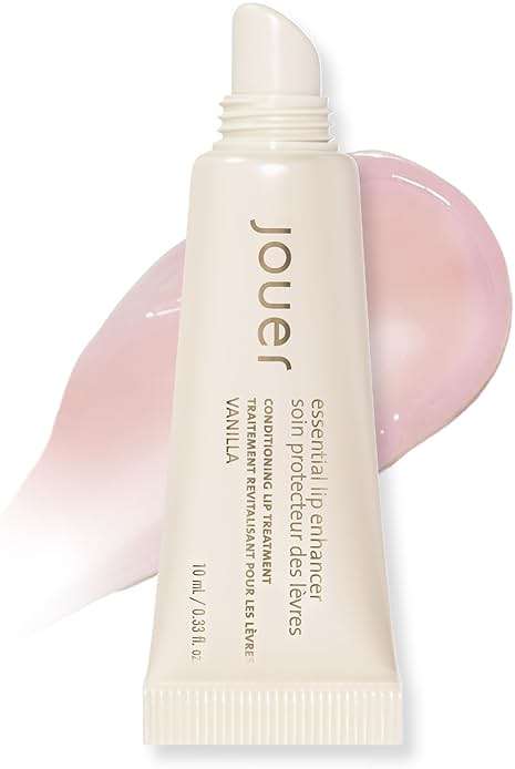 Jouer Essential Vegan Lip Enhancer - Plumping Lip Gloss - Enhancing Lip Conditioner - Moisturize, Plump, & Nourishing Lip Care - Jojoba Seed Oil & Maxi Lip Formula for Moisturizing & Fullness, Vanilla - Image 1