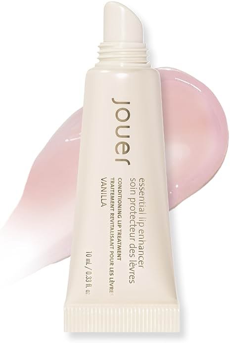 Jouer Essential Vegan Lip Enhancer - Plumping Lip Gloss - Enhancing Lip Conditioner - Moisturize, Plump, & Nourishing Lip Care - Jojoba Seed Oil & Maxi Lip Formula for Moisturizing & Fullness, Vanilla - Product Image