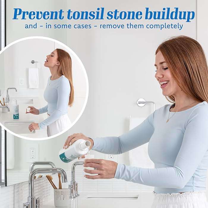 Everest Tonsil Stone Mouthwash, Natural Alcohol Free Oral Rinse for Bad Breath & Dry Mouth Relief, Spearmint, 17 fl oz - Image 4