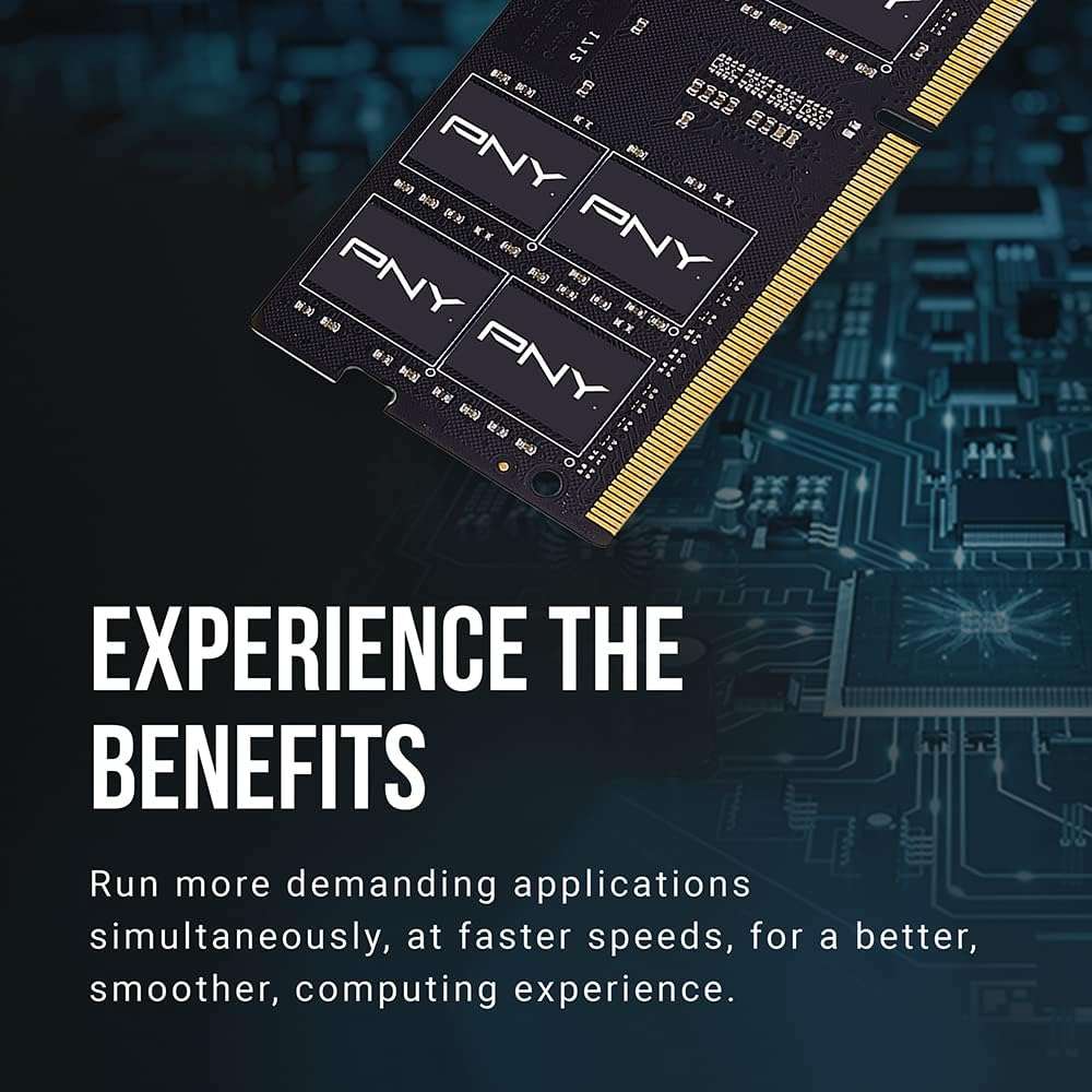 PNY Performance 32GB (2x16GB) DDR4 DRAM 3200MHz (PC4-25600) CL22 (Compatible with 2933MHz, 2666MHz, 2400MHz or 2133MHz) 1.2V Notebook/Laptop (SODIMM) Computer Memory Kit – MN32GK2D43200-TB - Image 5
