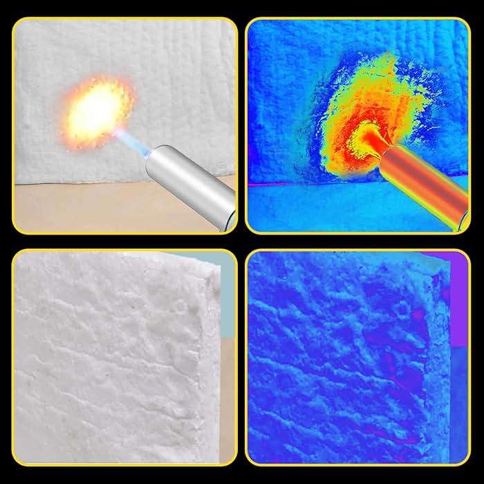 32" x24" x1" (Thick) Ceramic Fiber Blanket Fireproof Insulation Baffle Rated to 2400F, High-Temperature Resistance for Oven Stoves, Kilns, Forges - Image 3