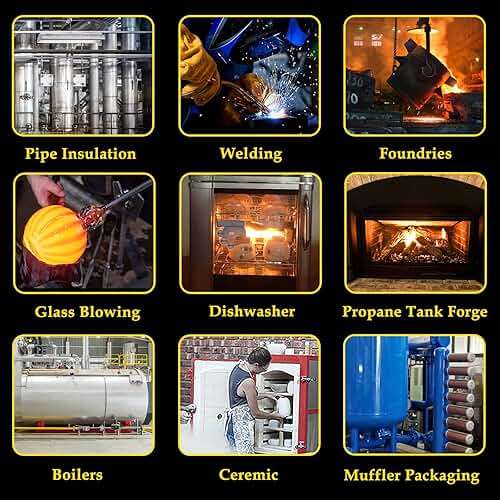 32" x24" x1" (Thick) Ceramic Fiber Blanket Fireproof Insulation Baffle Rated to 2400F, High-Temperature Resistance for Oven Stoves, Kilns, Forges - Image 7