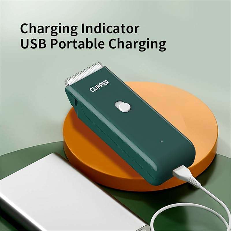 Founouly Professional Household Waterproof Low Noise Pet Hair Clippers Electric USB Rechargeable Painless Grooming Tools Hair Grooming Trimmer for Small Medium Dog Cat AP005 Green - Image 5