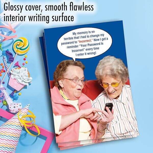 NobleWorks Dry Wit Adult Humor Style Pack of 3 Funny Hilarious Birthday Greeting Cards with Envelopes (1 Designs, 3 Each) Incorrect Password for Men C9912BDG-C3x1 - Image 5