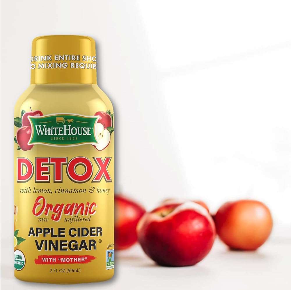 White House Detox Apple Cider Vinegar Shots, Raw Unfiltered, On the Go (Detox, Pack of 6) - Image 5