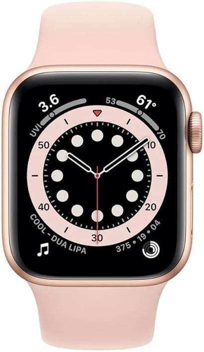 Apple Watch Series 6 (GPS + Cellular, 40mm) Gold Stainless Steel Case with Pink Sport Band (Renewed) - Image 6