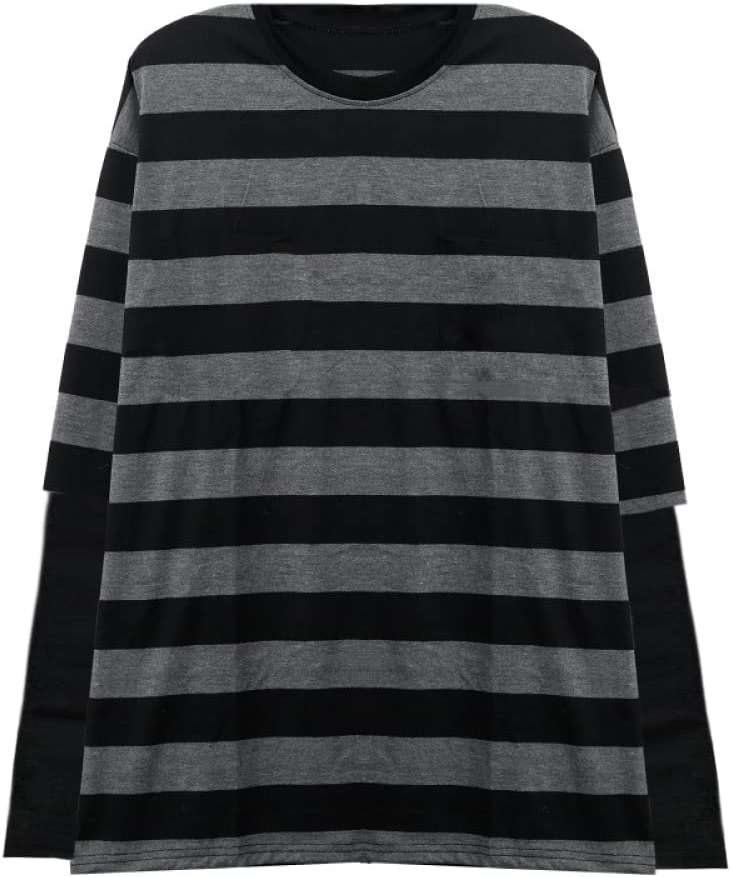 LAVASEON Harajuku Oversized Striped T-Shirt Long Sleeve Crew Neck Casual Matching Couple Streetwear Pullover - Image 5