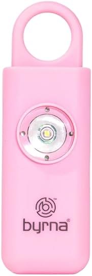 Byrna Banshee Personal Safety Alarm - 130db Loud Military Grade Self Defense Emergency Keychain Siren Device with LED Strobe Alert Light for Women, Men, Children, Elderly, Hikers and Runners (Pink) - Product Image