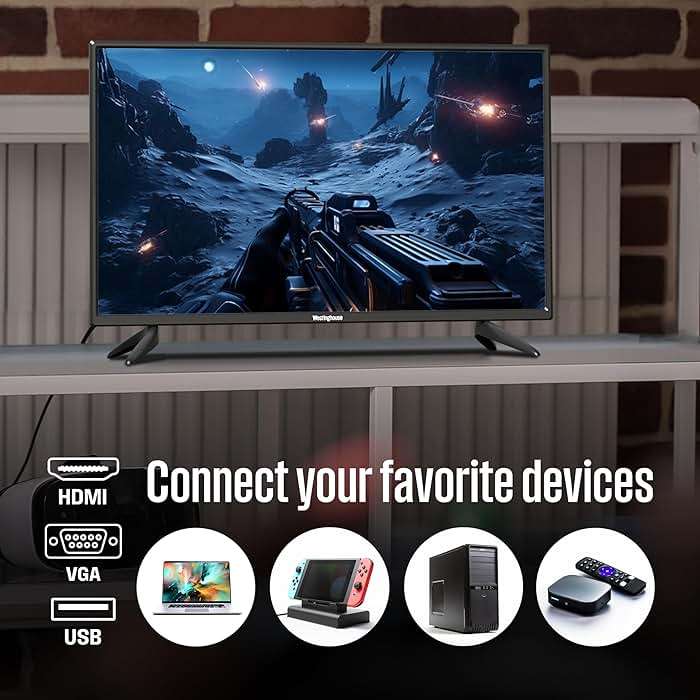 Westinghouse 32 Inch TV, HD LED Small Flat Screen Non-Smart Television, Works with Fire Stick, Roku, Apple TV, TiVo, Xumo, and Streaming Devices (2026 Model) - Image 4